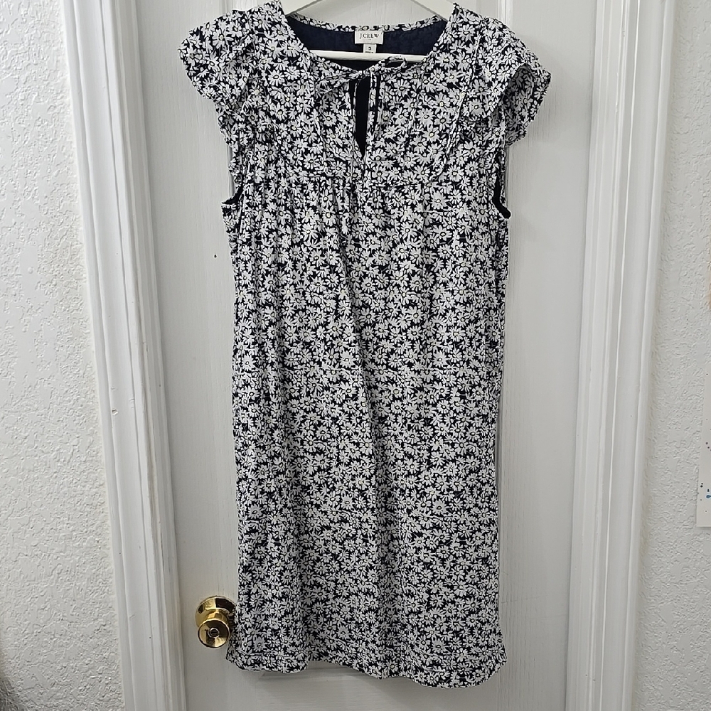 Floral Black and White Dress